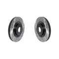 Front Coated Drilled Slotted Disc Brake Rotors Pair For Hyundai Genesis G80 Equus Kia K900 KD-100445