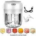 Suilsks Wireless Electric Garlic Machine Mini Food Garlic Vegetable Chopper Grinder Crusher Press for Meat Fruit Onion