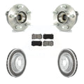 Transit Auto - Front Hub Bearing Assembly With Coated Disc Brake Rotors And Semi-Metallic Pads Kit For Dodge Challenger Charger Brembo Brakes GT with AWD KBB-116830
