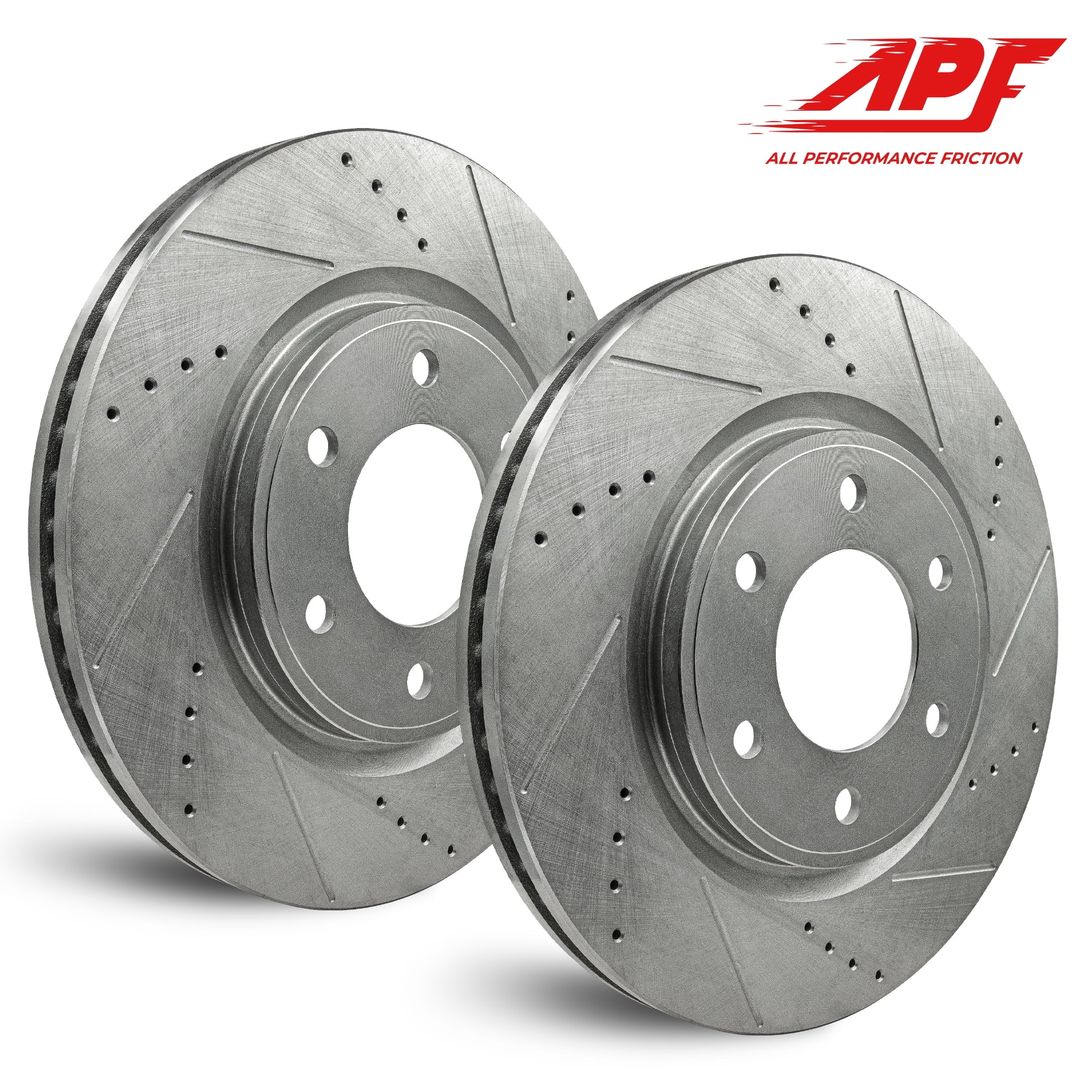 Front Zinc Drilled/Slot Brake Rotors for Toyota Tacoma 2005-2021
