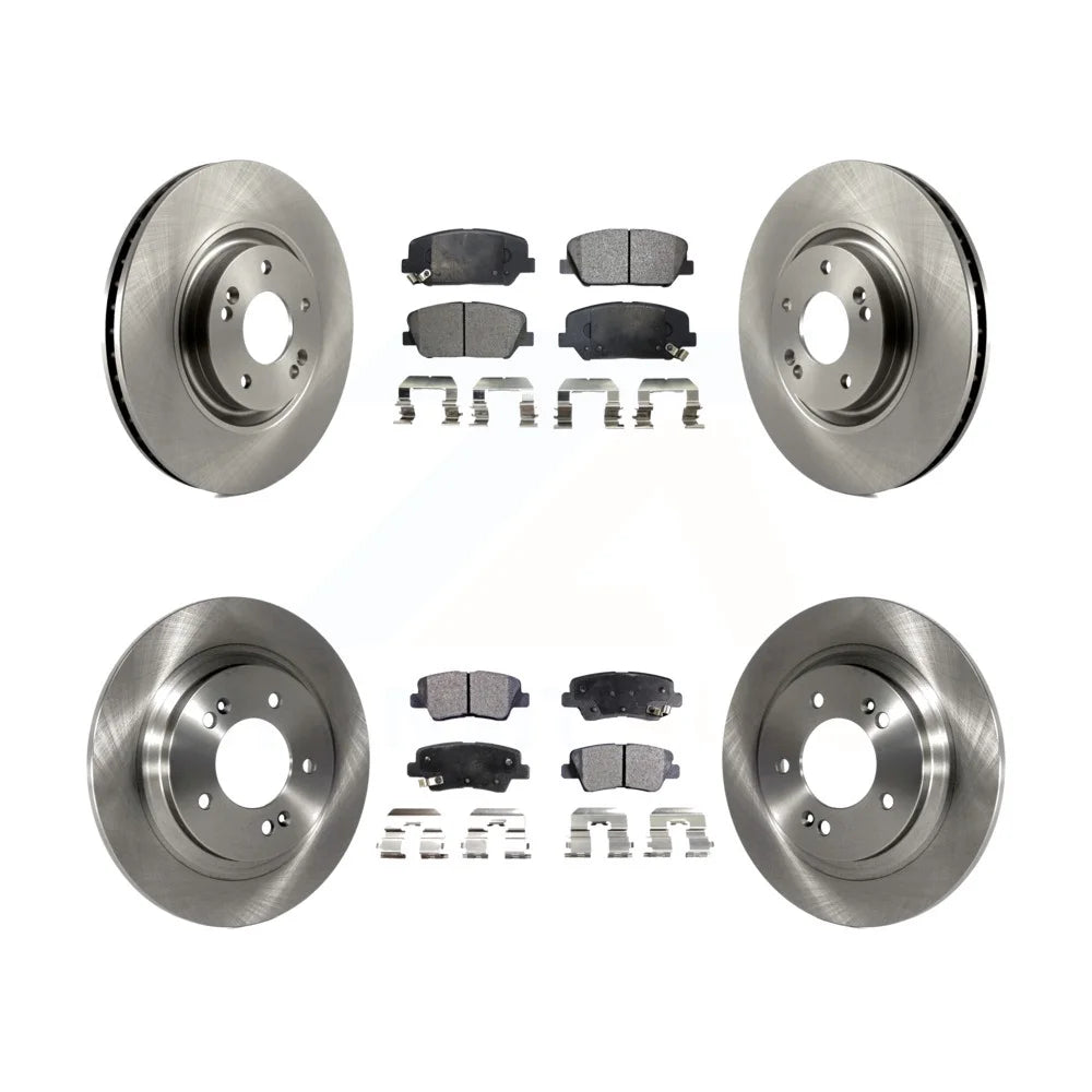 Transit Auto - Front Rear Disc Brake Rotors And Ceramic Pads Kit For 2013-2015 Kia Optima 2.0L With Electric Parking K8T-101536