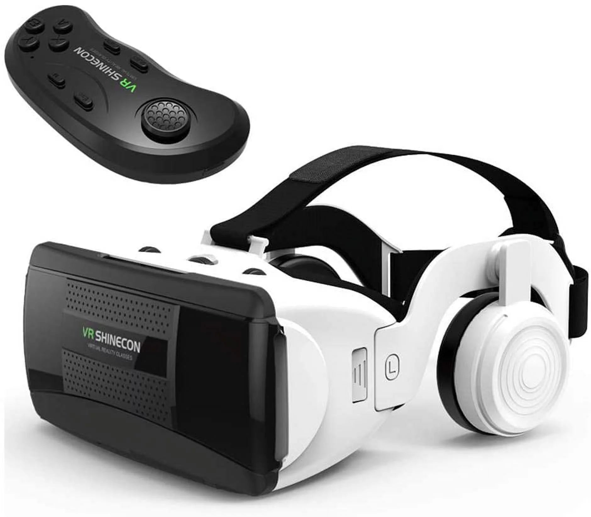 2023 VR Headset Compatible with iOS/Android 3D Virtual Reality Glasses with remote Controller Headphones Adjustable 3d Glasses