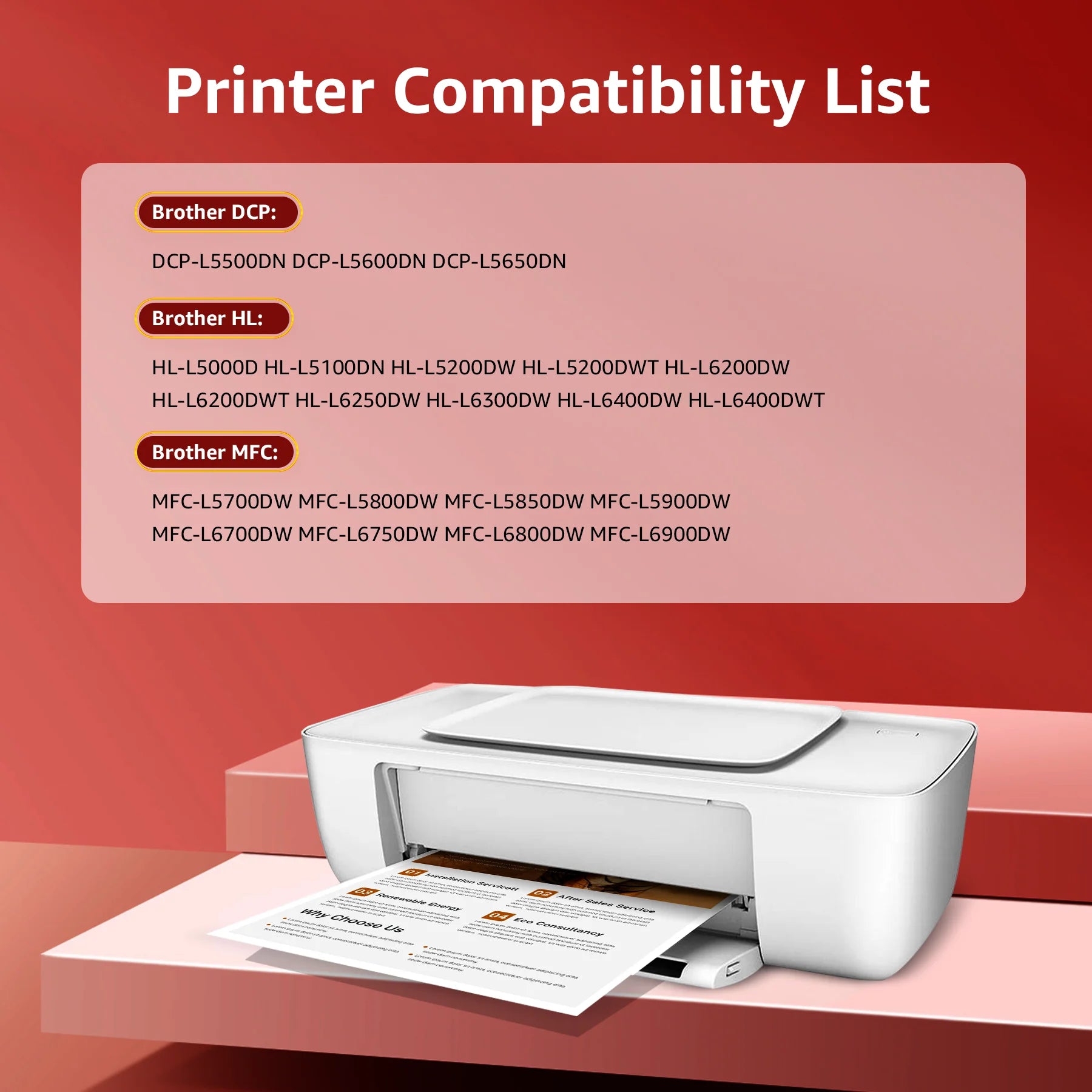 [3x Toner + 1x Drum]Compatible Toner&Drum Cartridge Replacement TN-850 DR-820 | Use with MFC-L5900DW HL-L6200DW HL-L6200DWT MFC-L5900DW MFC-L5800DW DCP-L5500DN Printers, black, Sold by Toner Kingdom