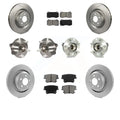 Transit Auto - Front Rear Hub Bearings Assembly Coated Disc Brake Rotors And Semi-Metallic Pads Kit (10Pc) For 2020 Dodge Challenger GT with AWD With Brembo Brakes KBB-117015
