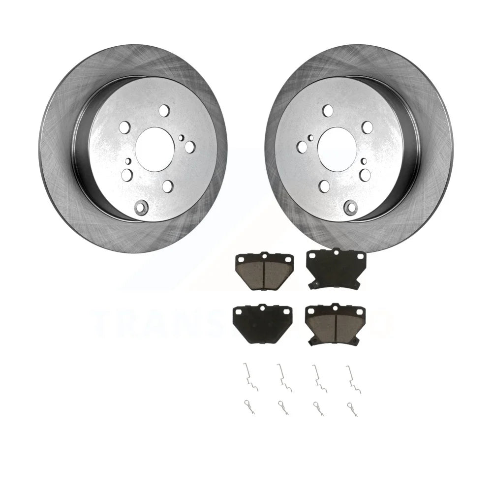 Transit Auto - Rear Disc Brake Rotors And Ceramic Pads Kit For Toyota Corolla Matrix Pontiac Vibe Celica K8C-101713