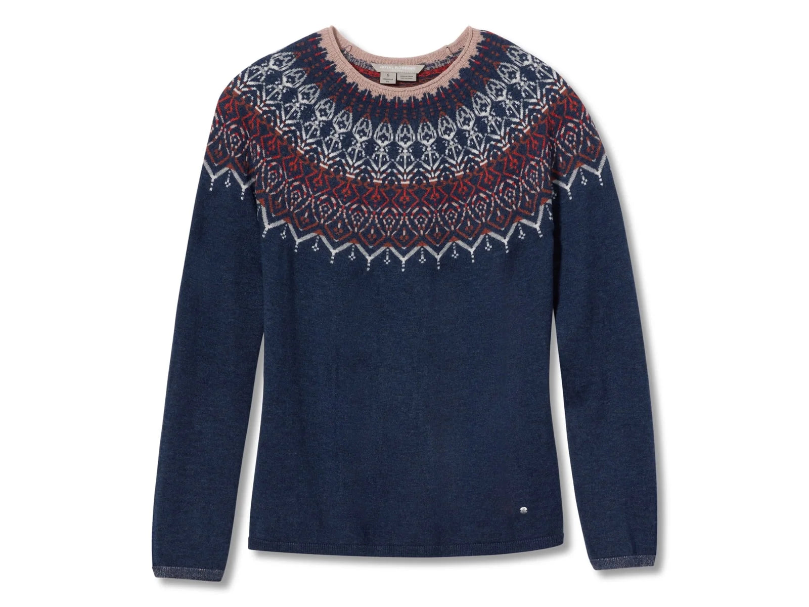 Royal Robbins Westlands Fairisle Crew - Women's, Deep Blue Muir Pt, Extra Small