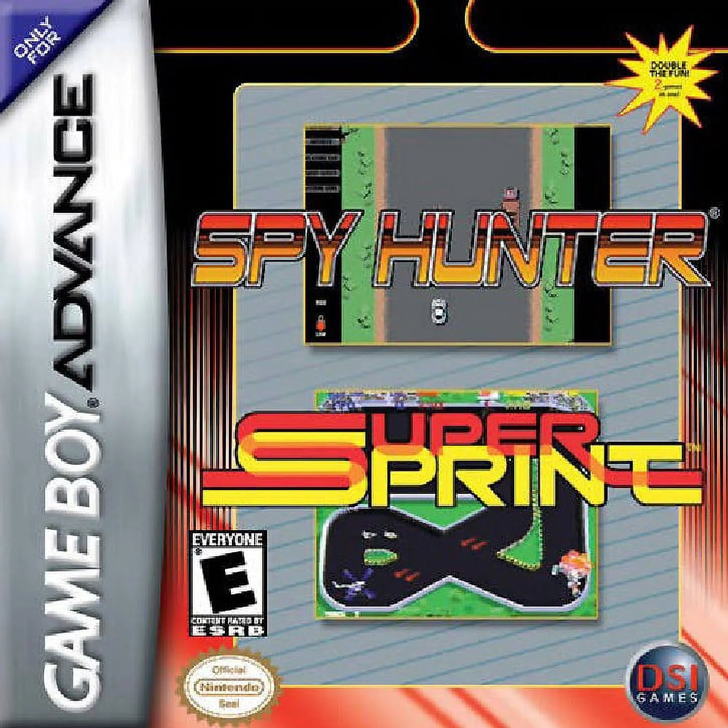 Restored Spy Hunter & Super Sprint 2 In 1 (Nintendo GameBoy Advance, 2005) GBA Racing & Shooter Game (Refurbished)