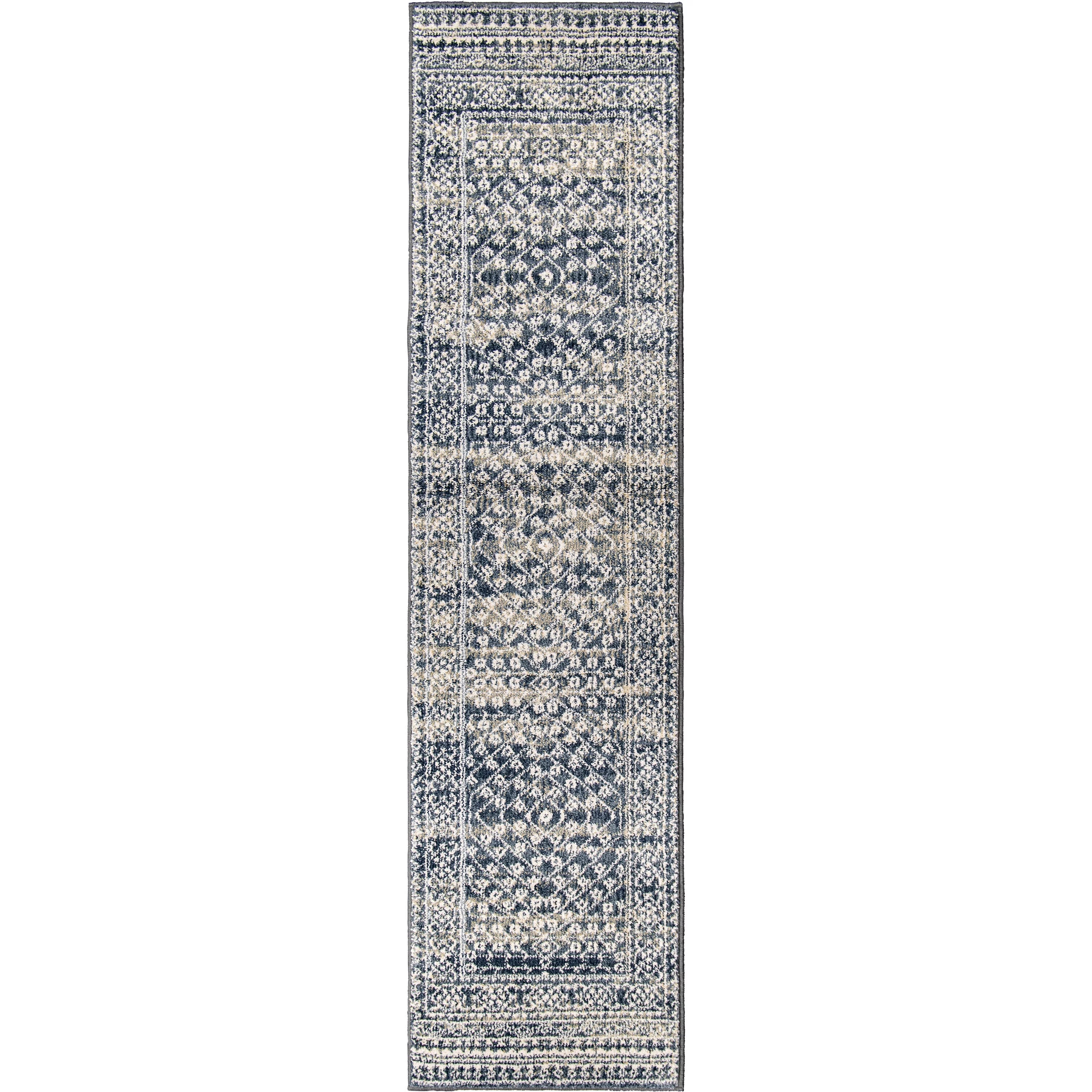 My Texas House Delilah 1'11 X 7'6 Blue Geometric Runner Rug