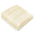 NEX 100% Natural Cotton Luxury Weighted Blanket, Queen, 20 lbs, Moonbeam Beige