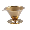 Stainless Steel Permanent Coffee Filter Paperless Permanent Coffee Strainer Golden