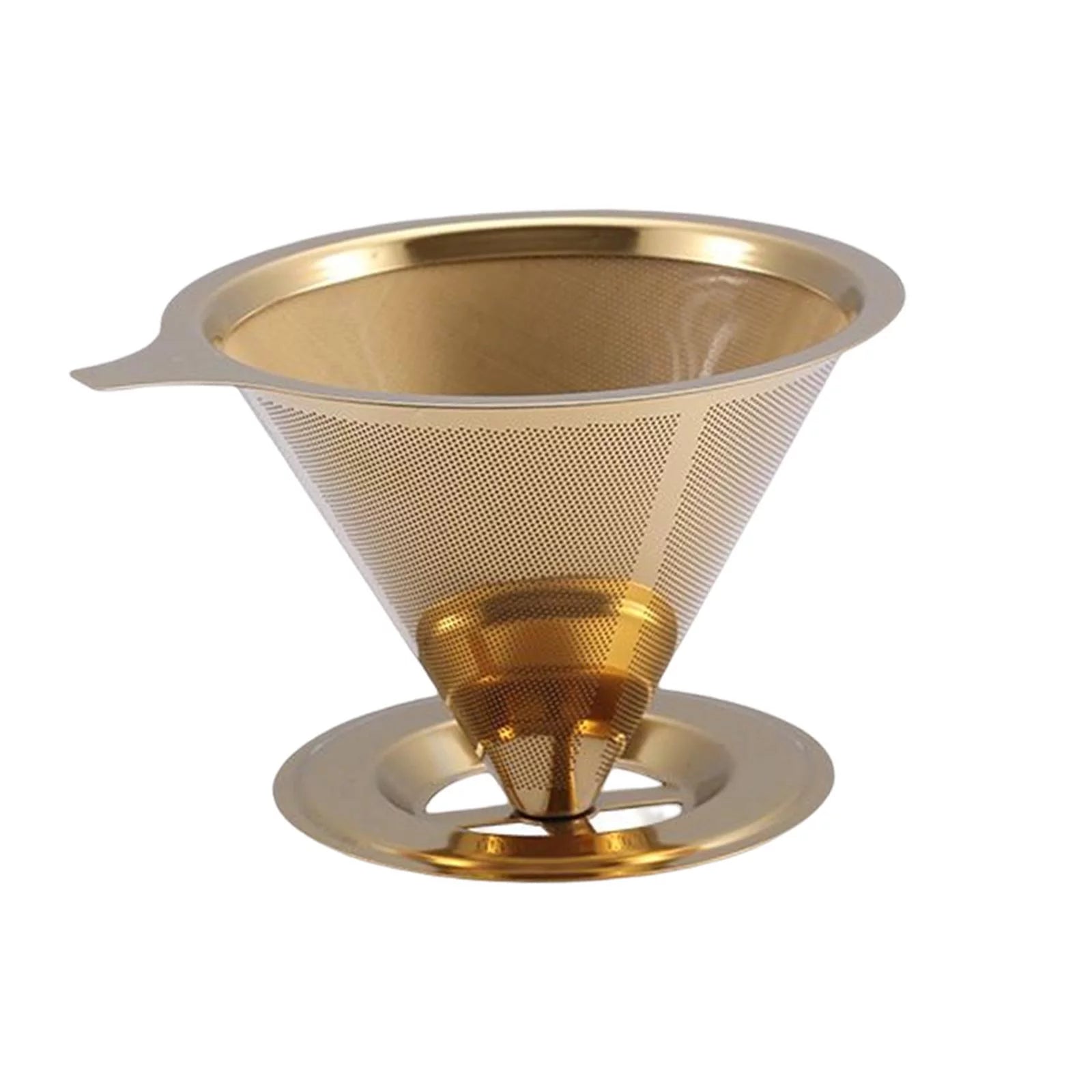 Stainless Steel Permanent Coffee Filter Paperless Permanent Coffee Strainer Golden