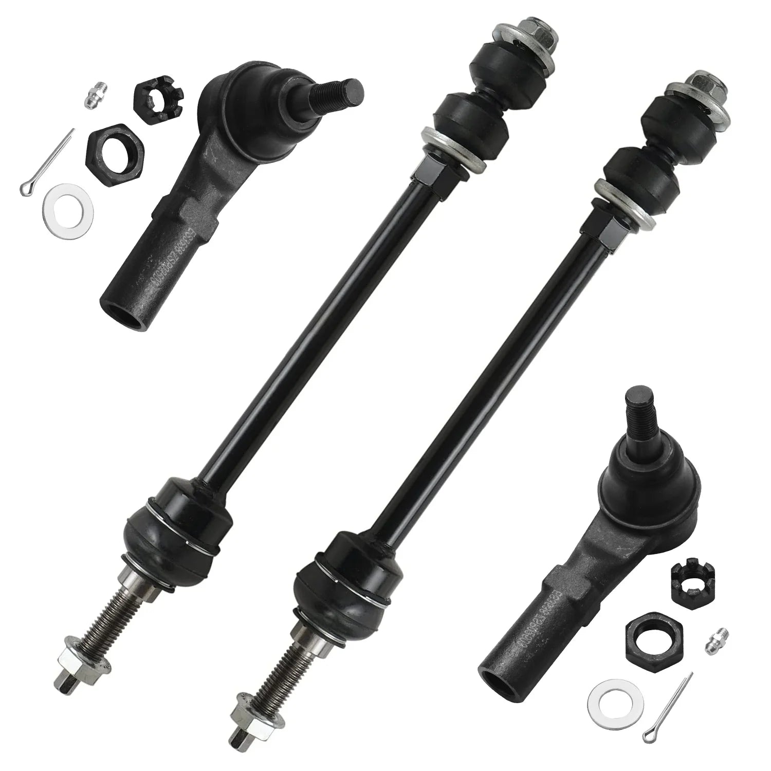 Detroit Axle - 4WD Front Outer Tie Rods Sway Bars Replacement for 2002-2005 Dodge Ram 1500