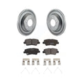 Transit Auto - Rear Coated Disc Brake Rotors And Ceramic Pads Kit For 2014-2017 Kia Rondo With Electric Parking KGT-101680