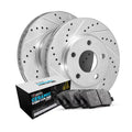 R1 Concepts Wgtn1 54007 R1 Brake Rotors D/S Silver W/ Euro Ceramic Pads Fits select: 2001,2005-2007 FORD FOCUS