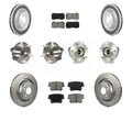 Transit Auto - Front Rear Hub Bearings Assembly Coated Disc Brake Rotors And Semi-Metallic Pads Kit (10Pc) For 2020 Dodge Challenger GT with AWD With Brembo Brakes KBB-117016