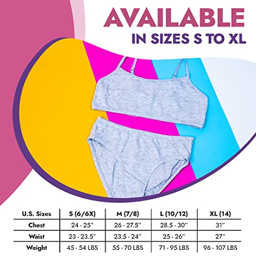 Matching Girls Bra and Underwear Set - 10 Pieces