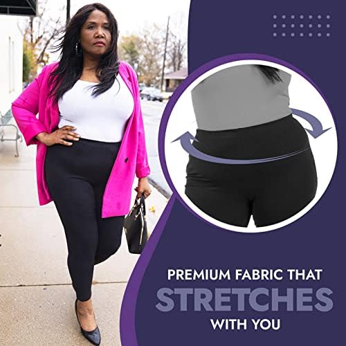 Cotton Blend Leggings - Plus Size