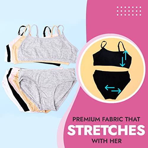 Matching Girls Bra and Underwear Set - 10 Pieces