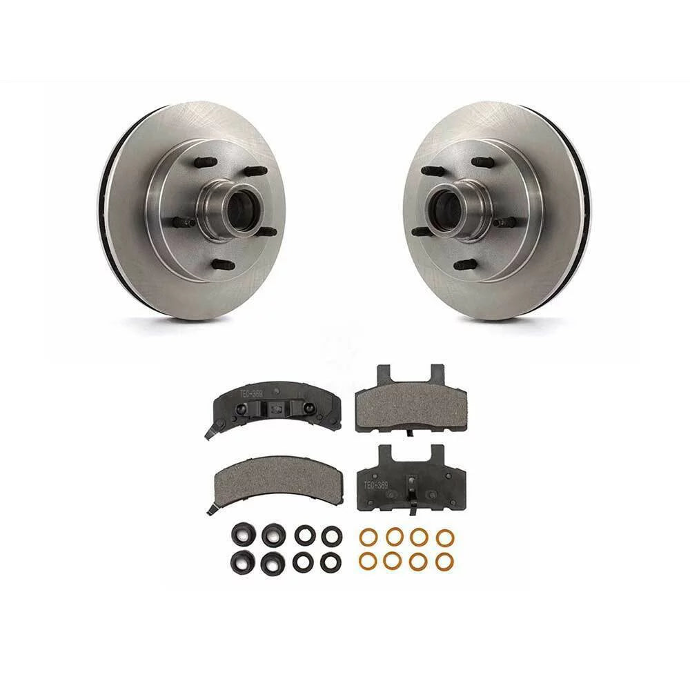 Teledu Front Ceramic Brake Pad & Rotor Kit For 1994-1999 Dodge Ram 1500 RWD 295mm Dia