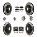 Transit Auto - Front Rear Hub Bearings Assembly Coated Disc Brake Rotors And Ceramic Pads Kit (10Pc) For 2015 Ford Mustang V6 with 3.7L With Brembo Brakes KBB-125720