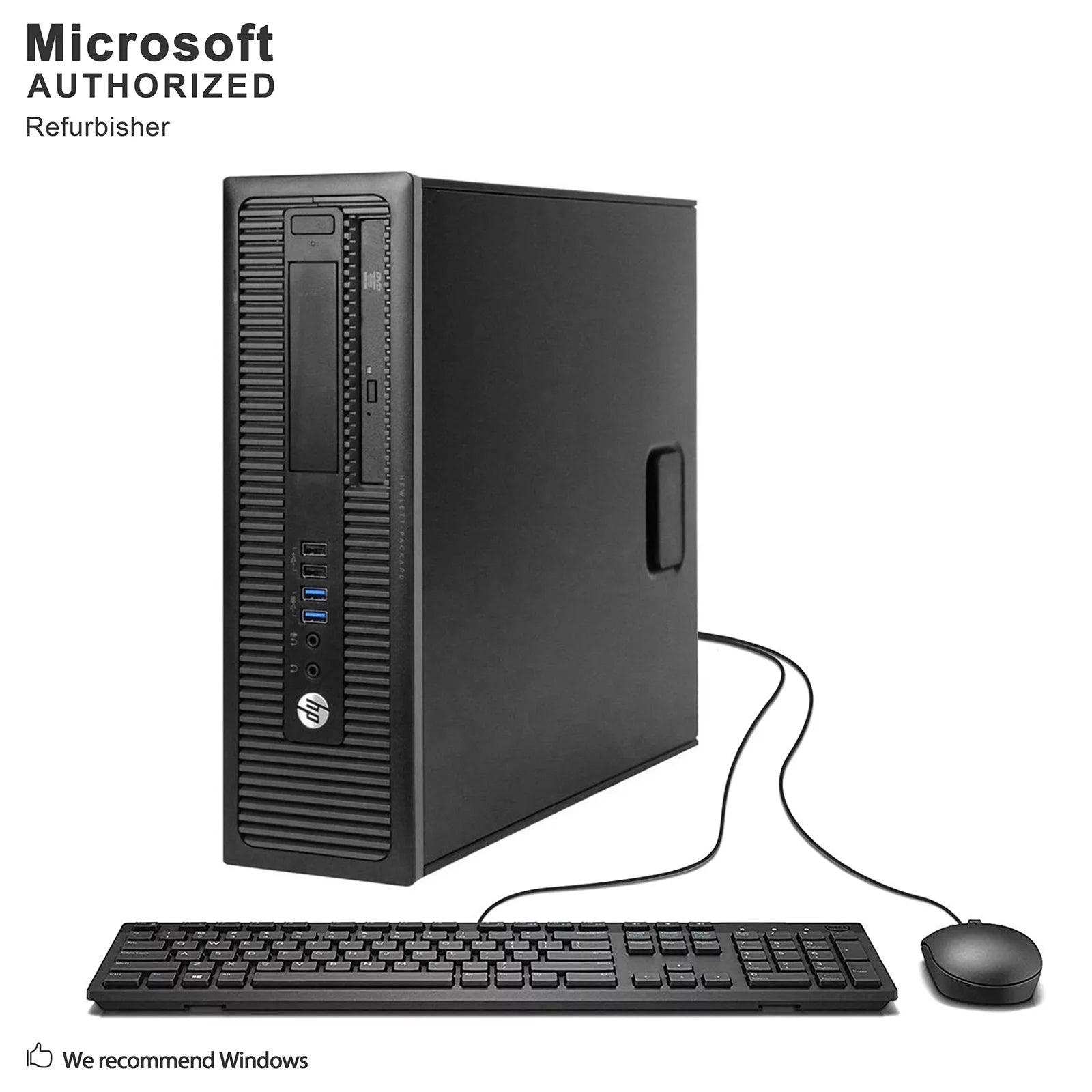 HP EliteDesk 800 G1 SFF Desktop PC, Intel Core I7-4790 3.6Ghz, 12G DDR3, 512G SSD, VGA, DP, WIFI, BT, DVDRW, Windows 10 Pro 64 Bit Used Grade A