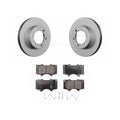 Teledu Front G-Coated Rotor & Ceramic Brake Pad Kit For 01-07 Sequoia 00-06 Tundra