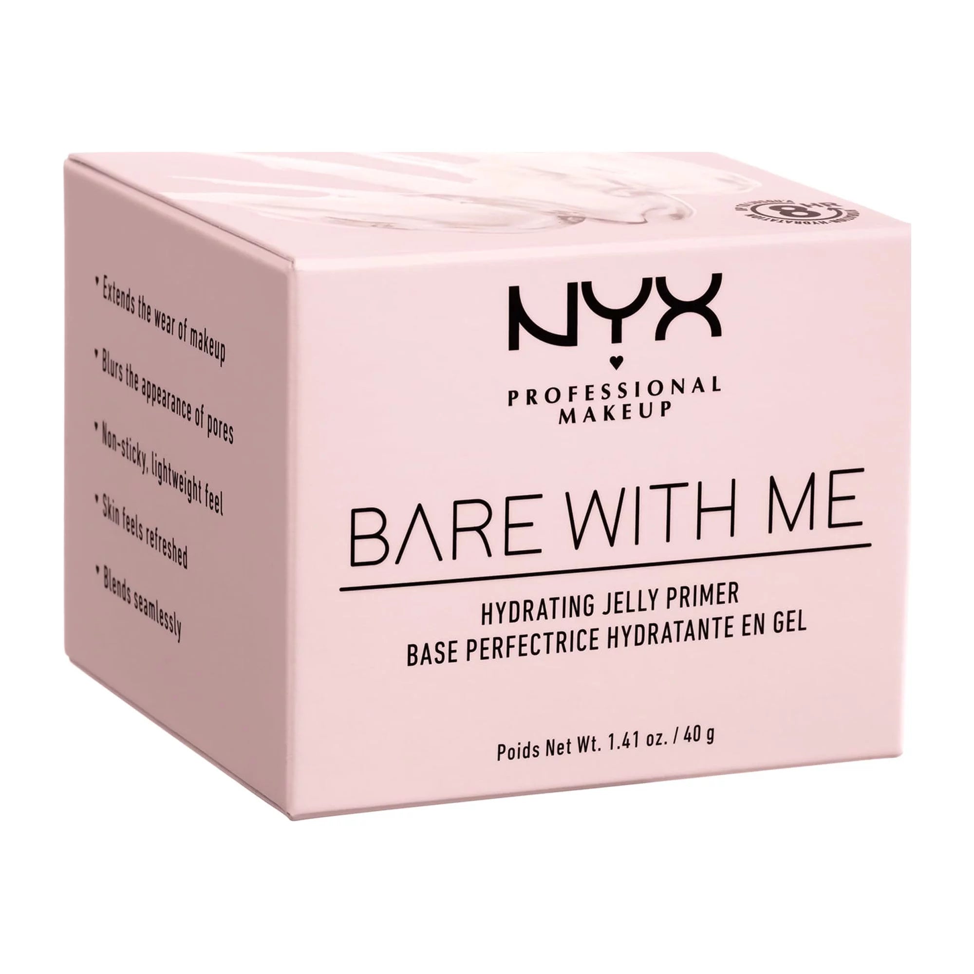 Nyx Professional Bare With Me Hydrating Jelly Primer, Gripping Face Makeup Primer