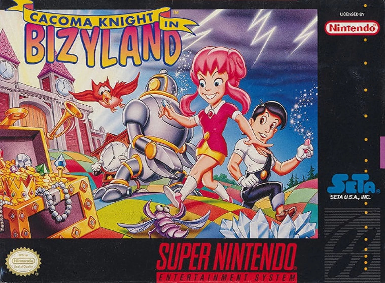 Restored Cacoma Knight in BizyLand (Super Nintendo, 1993) SNES Puzzle Game (Refurbished)