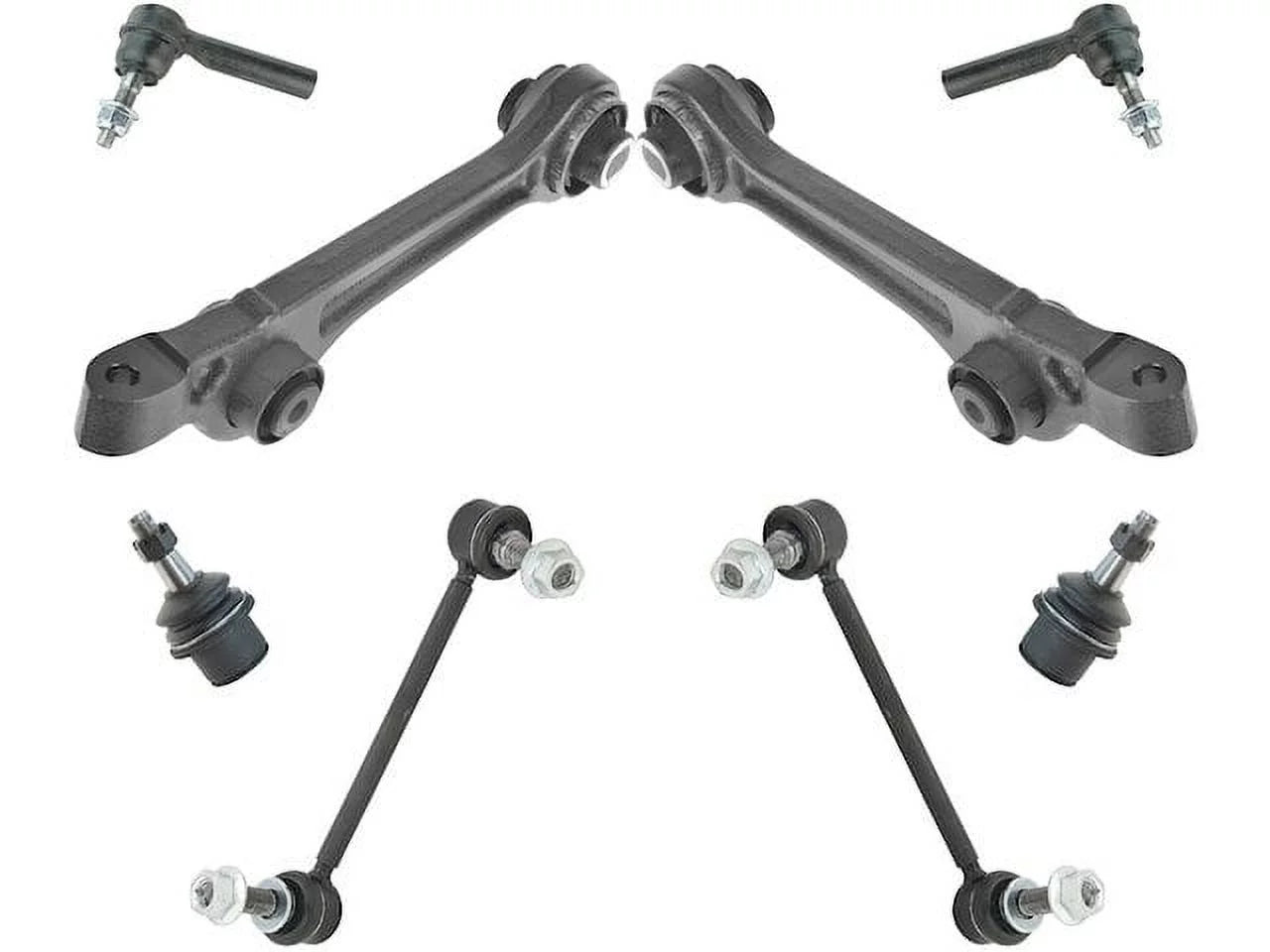 Control Arm Ball Joint Tie Rod End Kit 8 Piece Set - Compatible with 2011 - 2019 Dodge Challenger RWD (without Touring Suspension) 2012 2013 2014 2015 2016 2017 2018