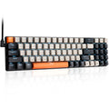 E-YOOSO Mechanical Wired Keyboard,Led Backlit,Red Switch,Compact 78 Keys for PC