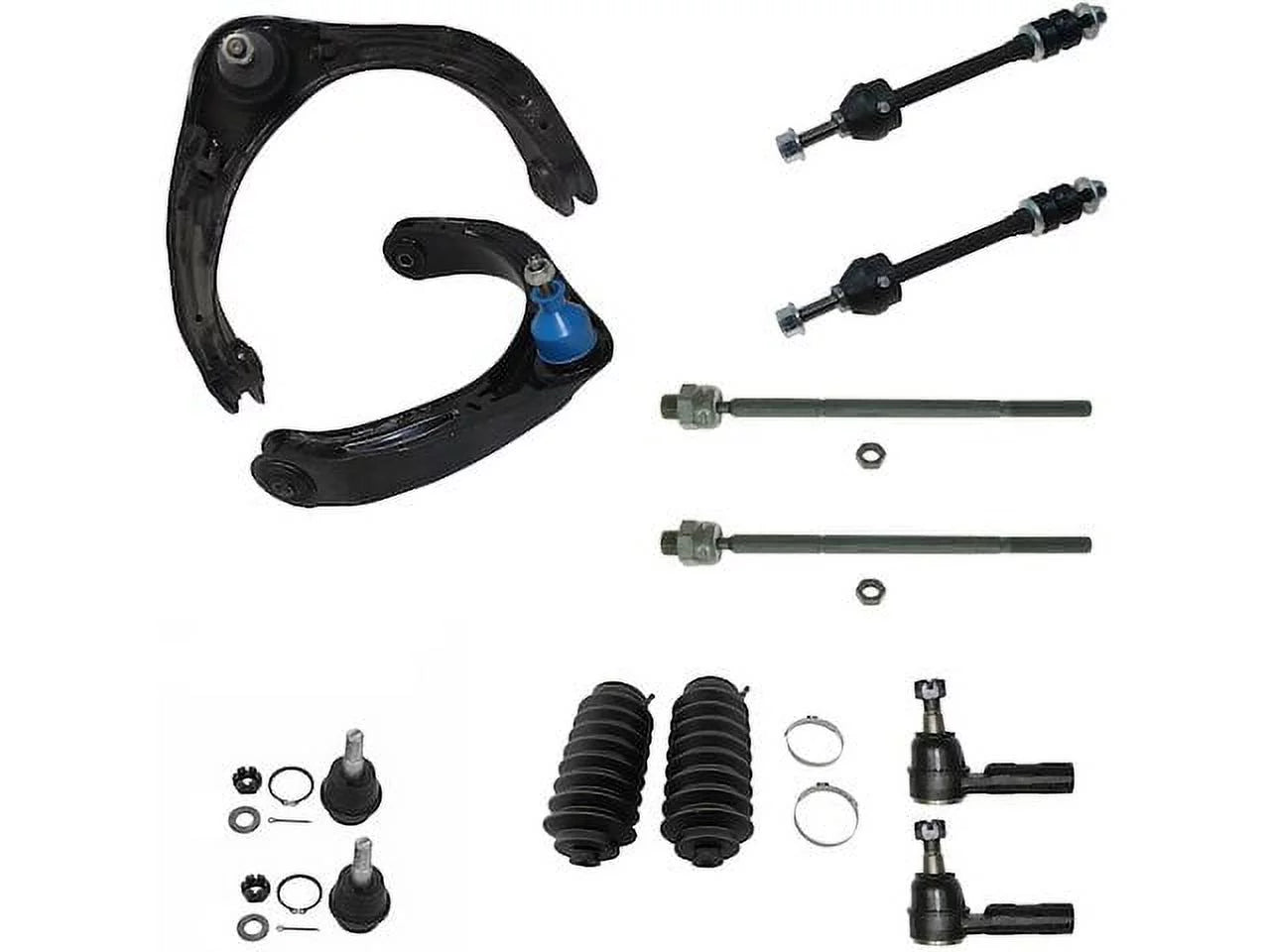 Front Control Arm Ball Joint Tie Rod and Sway Bar Link Kit - Compatible with 2006 - 2008 Dodge Ram 1500 2007