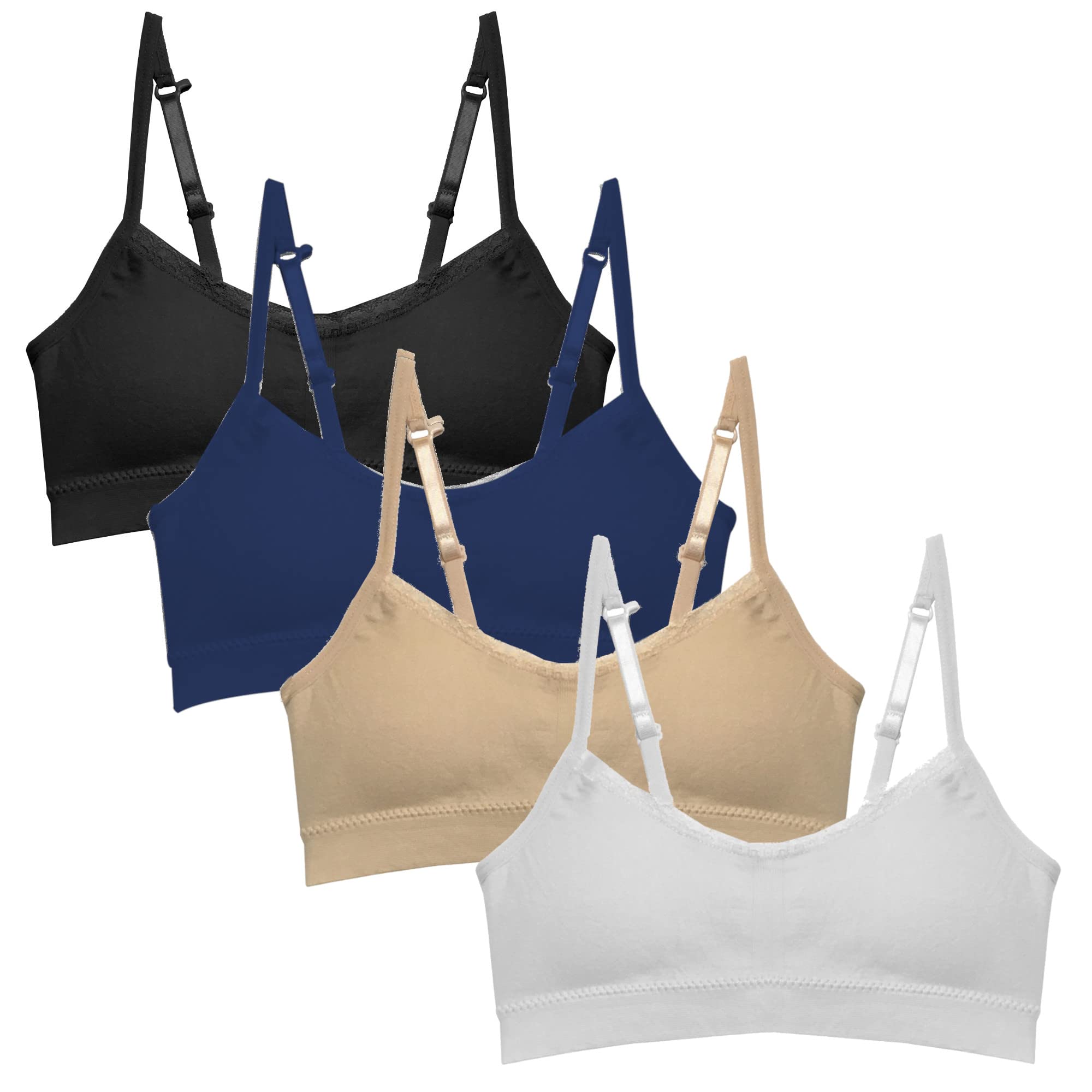 Girls Padded Training Bra - 4 Pack
