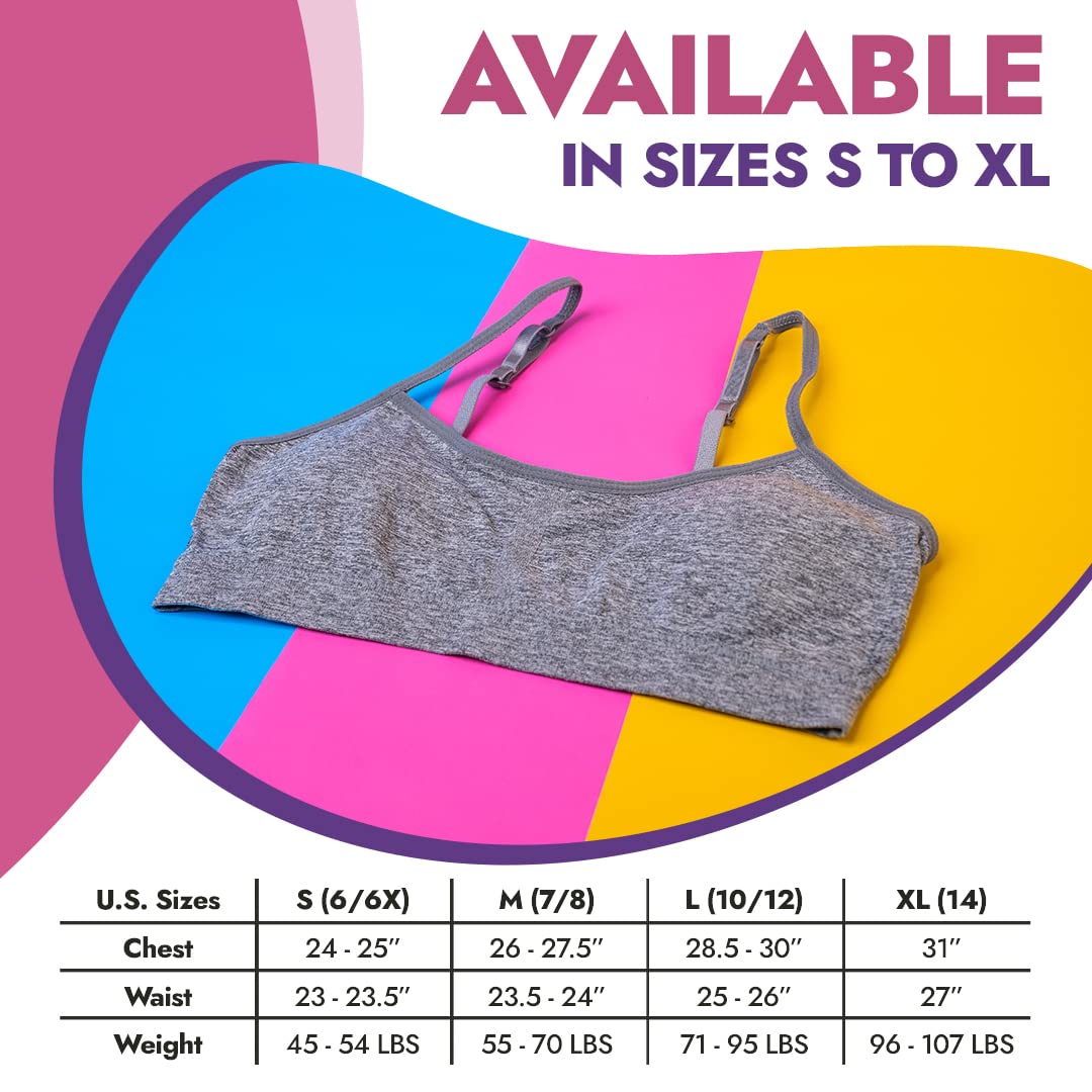 Girls Padded Training Bra - 4 Pack