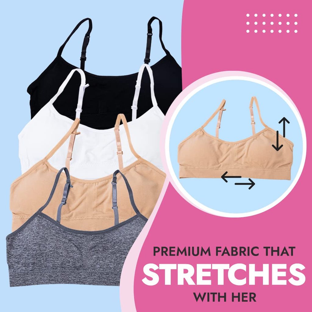 Girls Padded Training Bra - 4 Pack