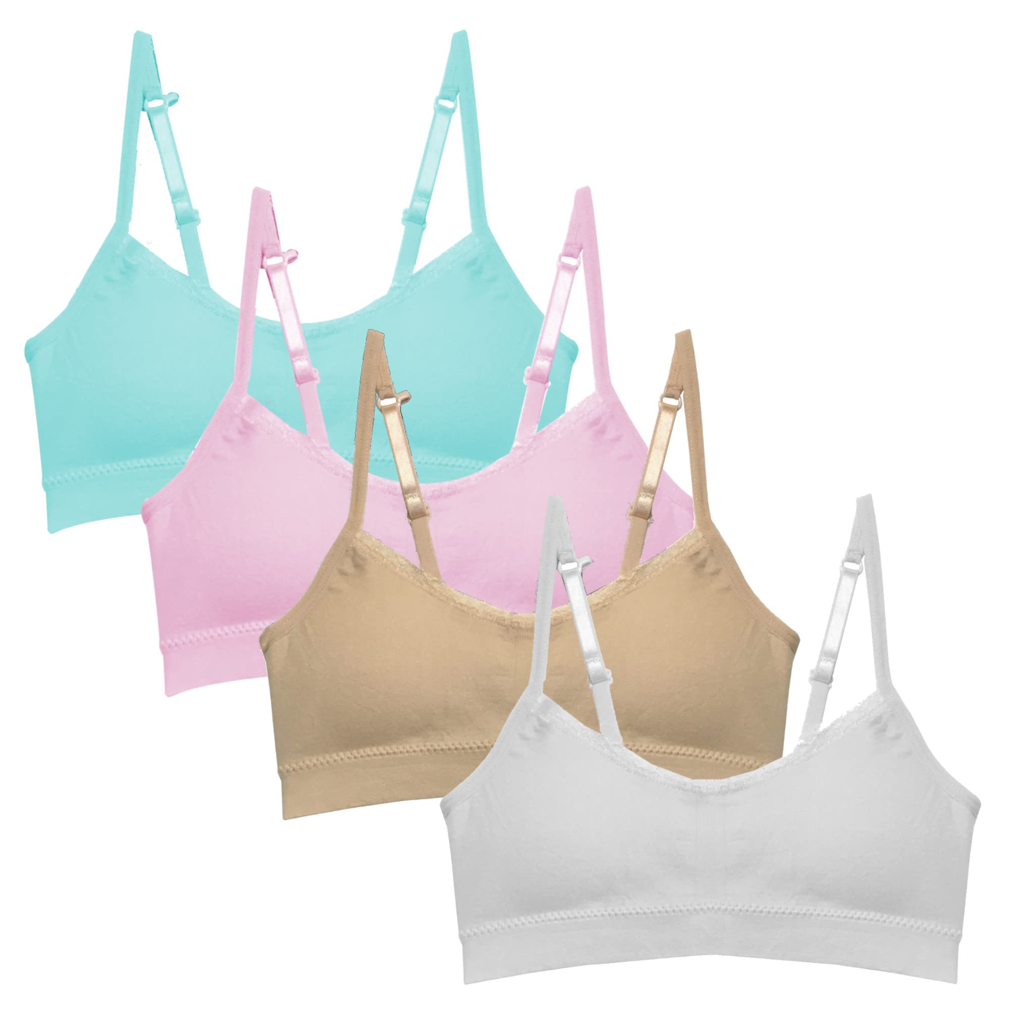 Girls Padded Training Bra - 4 Pack
