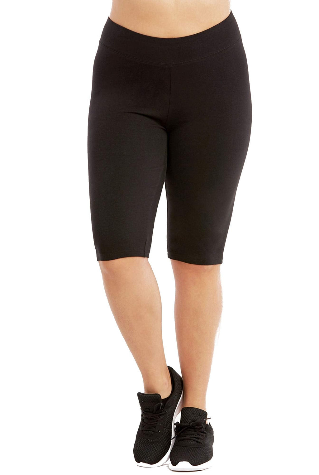 Womens Knee Length Bike Shorts - Plus Size