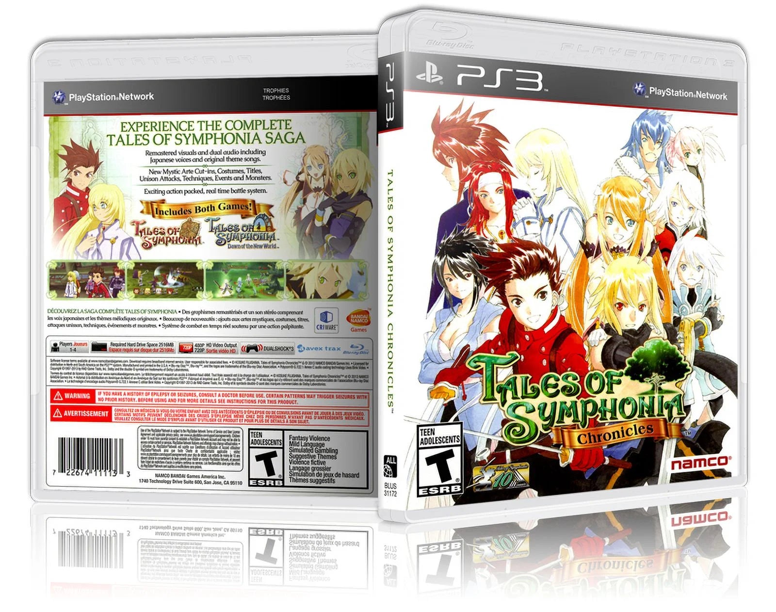 Tales of Symphonia: Chronicles - Replacement PS3 Cover and Case. NO GAME!!