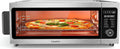Toaster Oven Air Fryer Combo - QCAI 10-in-1 Countertop Convection Oven 1800W, Flip Up & Away Capability for Storage Space, Oil-Less Toaster Oven Fit 12 Pizza, 9 Slices Toast, 5 Accessories