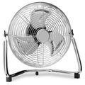 mollie 12 Inch High Velocity Floor Fan, 3-Speed Quiet Heavy Duty Metal Floor Fan with 230-Degree Adjustable Tilt for Commercial Garage Greenhouse, Silver
