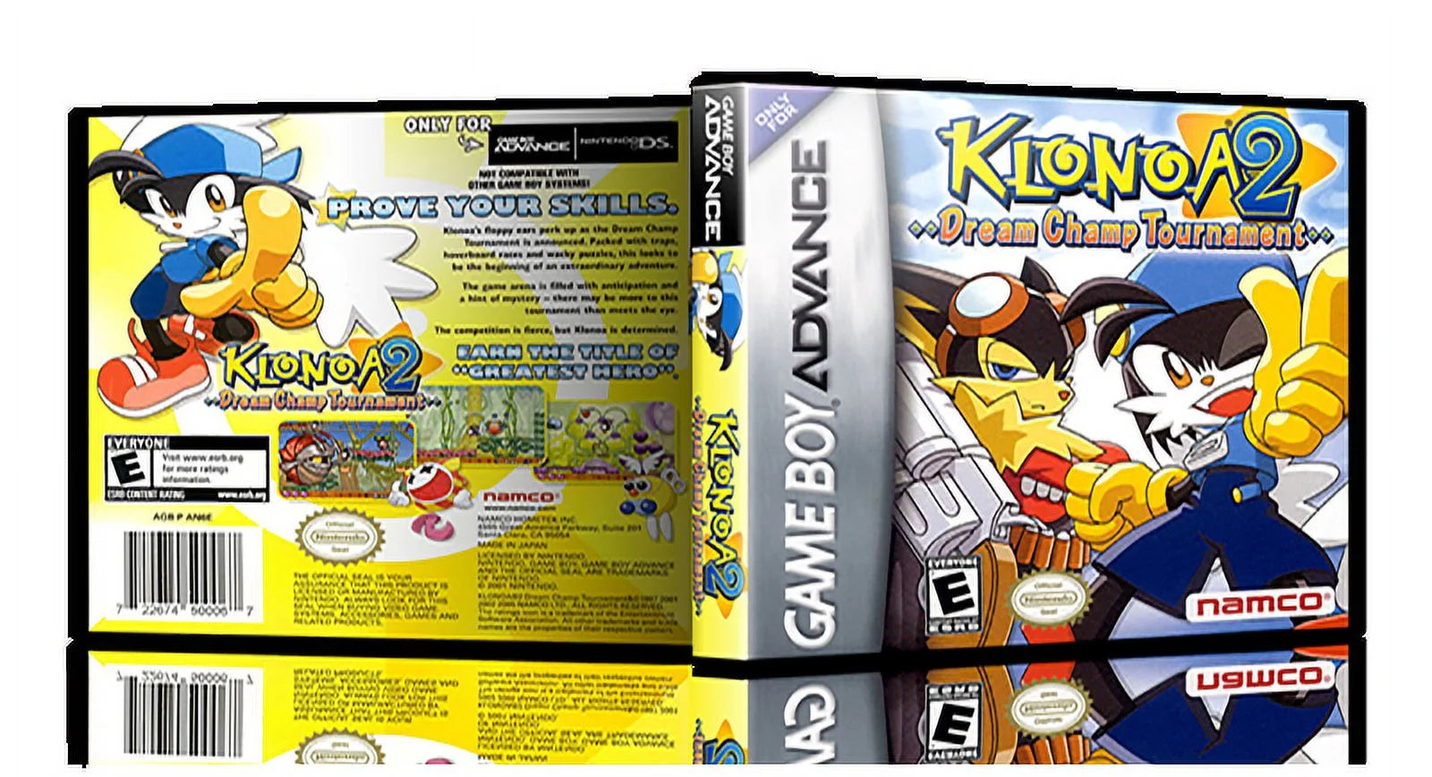 Klonoa 2: Dream Champ Tournament - Custom Gameboy Advance Cover