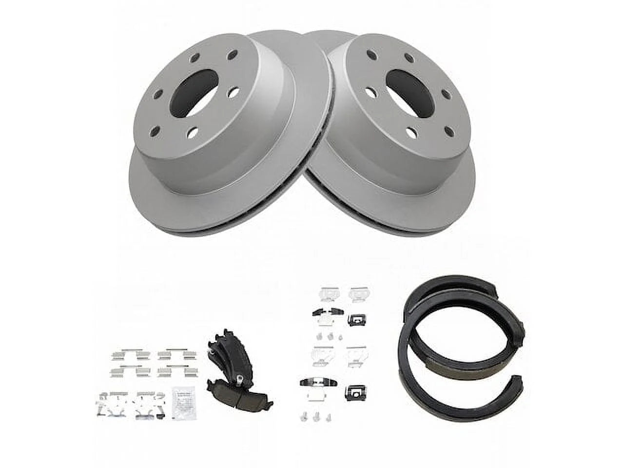 Rear Brake Pad Rotor and Parking Brake Kit - Compatible with 1999 - 2006 Chevy Silverado 1500 2000 2001 2002 2003 2004 2005