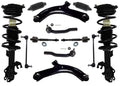 12 Pcs Kit Front Lower Control Arms & Inner & Outer Rods For Nissan Versa 07-11