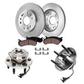 Detroit Axle - Front Brake Kit for 4WD Cadillac Escalade ESV EXT Chevy Tahoe Avalanche Silverado Sierra 1500 GMC Yukon Wheel Bearing Hubs Disc Brake Rotors Ceramic Brakes Pads