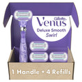 Gillette Venus Extra Smooth Swirl Women's Razor - 1 handle + 4 refills