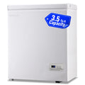 DEMULLER 3.5 Cu.ft Chest Freezer with Electronic Panel, Accurate Temperature Display to 1¨H WHITE