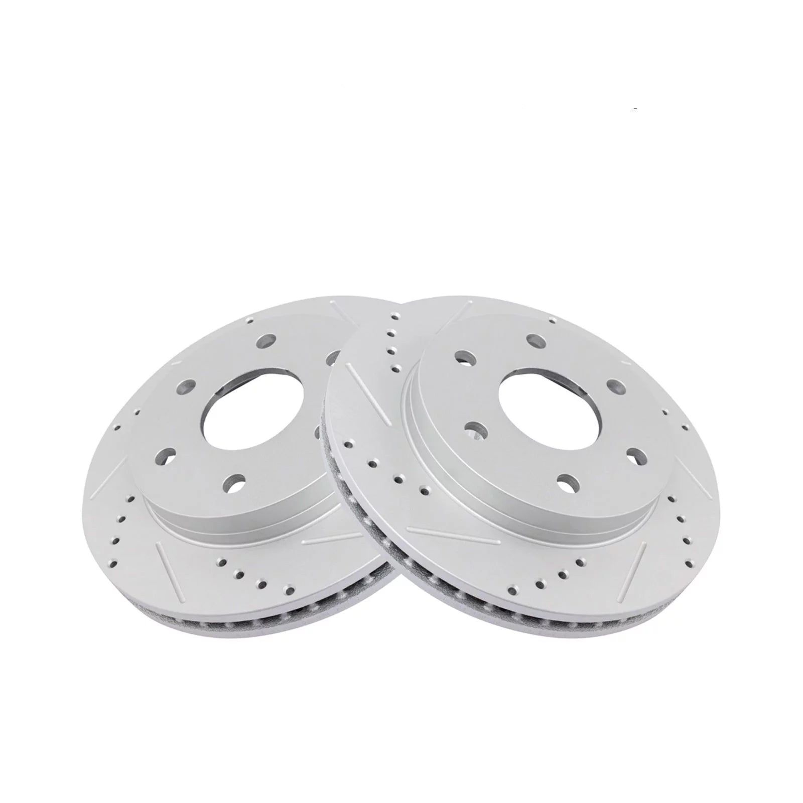 Performance Drilled Slotted Front Coated Brake Rotor Pair for GMC Truck Fits select: 2000 CHEVROLET SILVERADO C1500, 2003-2006 CHEVROLET SILVERADO K1500