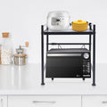 SAYFUT 2 Tier Microwave Oven Rack, Countertop Microwave Oven Rack Kitchen Storage Shelf Stainless Steel for Kitchen
