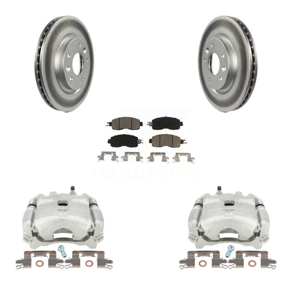 Transit Auto Front Disc Brake Caliper Coated Rotors And Ceramic Pads Kit For Nissan LEAF KCG-100720C