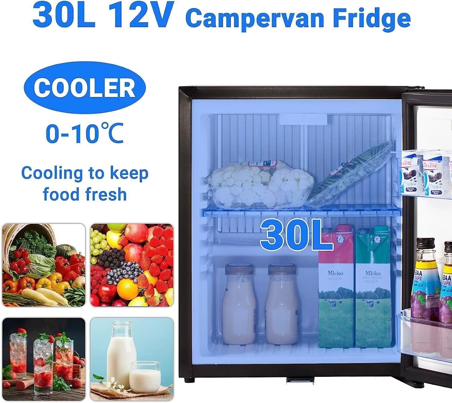 Smad Mini Fridge with Lock Compact Refrigerator for Bedroom Dorm Office No Noise,12V/110V 1.0 Cubic Feet  Black 2-Way 12V Fridge Freightliner Cascadia Refrigerator RV Truck Cooler