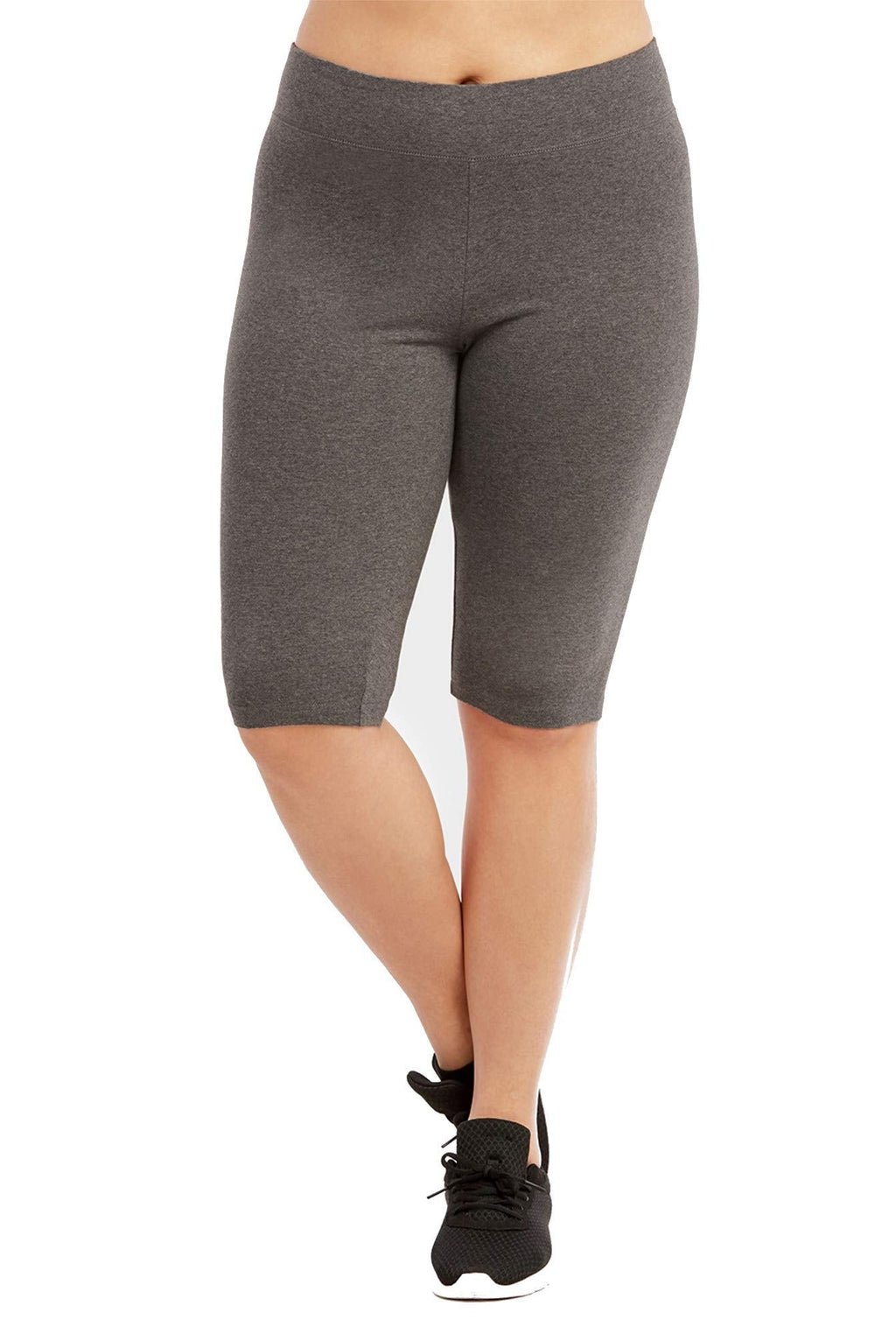 Womens Knee Length Bike Shorts - Plus Size